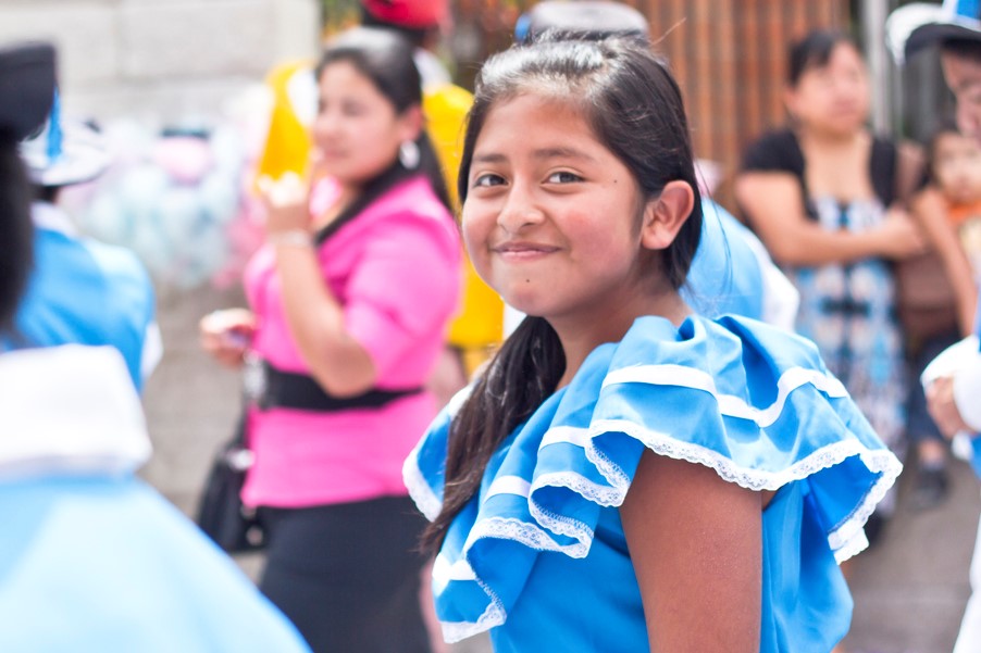 Guatemalan girl in parade