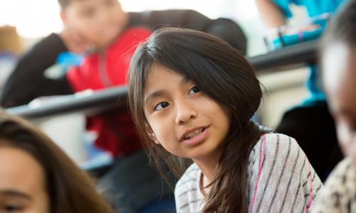 Girl in a classroom