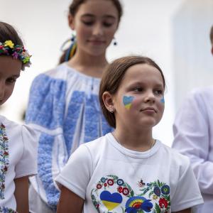 Ukrainian children celebrate Ukrainian Independence Day