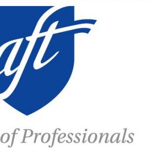 Blue AFT logo.