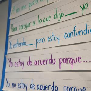 Spanish language writing prompts.