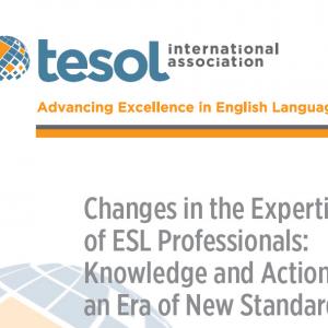 cover of "Changes in the Expertise of ESL Professionals: Knowledge and Action in an Era of New Standards"
