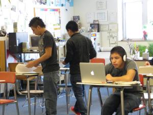 Students in a classroom