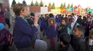 Principal Susan Stanley at recess
