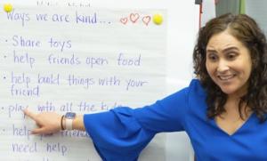 Teacher sharing class rules