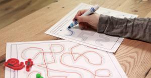 Child using marker on paper