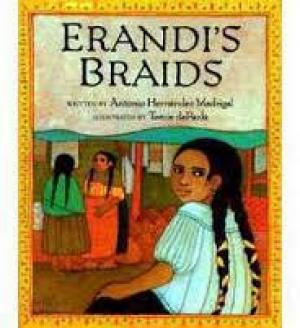 Illustration of young girl's braids