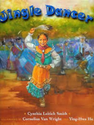 Illustration of a young girl jingle dancing