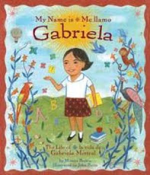 A painting of Gabriela Mistral as a child