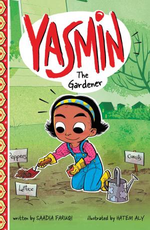 Illustration of Yasmin working in the garden