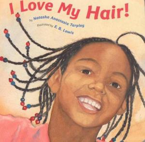 Young African American girl with braids