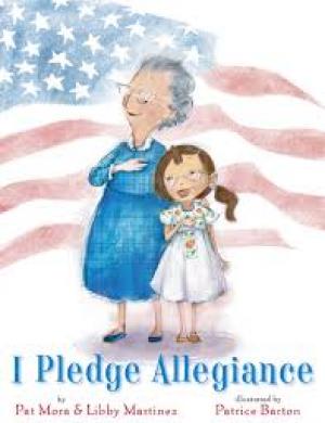 Aunt and child reciting pledge