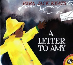 A letter flies away from a young boy in a storm