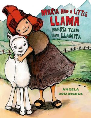 Illustration of a young Andean girl with her llama