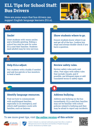 Tips for Bus Drivers: Supporting ELLs and ELL Families