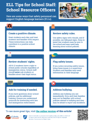 How School Resource Officers Can Support ELLs and ELL Families: Tip Sheet