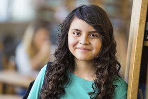 girl smiling at camera