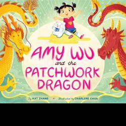 Illustration of Amy Wu with dragons