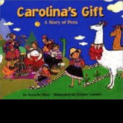 Carolina's Gift Young girl with llama