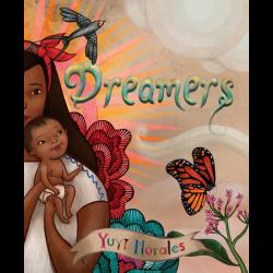 Dreamers Illustration of a mother carrying her baby