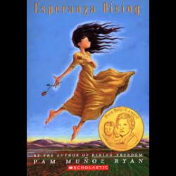 Illustration of young girl floating above the hills