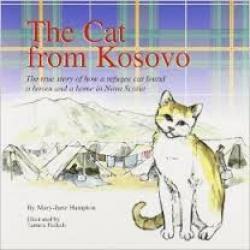 The Cat from Kosovo A cat looking out from the cover