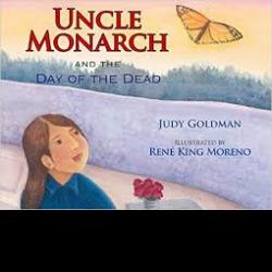Uncle Monarch and the Day of the Dead Illustration of a young girl watching a butterfly fly past