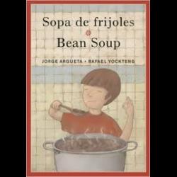 Bean Soup Illustration of a young boy cooking bean soup
