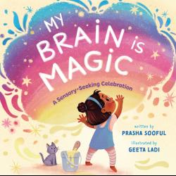 Young girl painting a rainbow