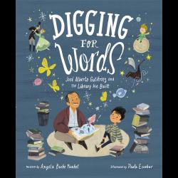 Digging for Words: José Alberto Gutiérrez and the Library He Built Illustration of man and boy looking at books together