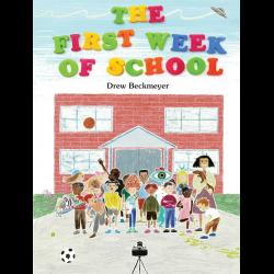 The First Week of School Kids in front of a school