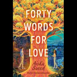 Young man and woman on either side of a tree