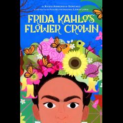 Frida Kahlo wearing a floral crown