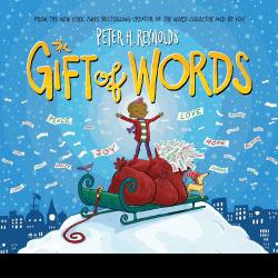 Gift of Words Boy on top of a sleigh