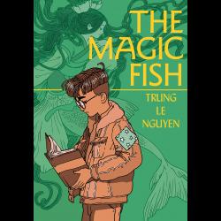 Illustration of a young boy looking at a book