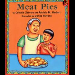 Boy making empanadas with his grandmother Meat Pies