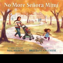 Woman pushing a stroller while a little girl runs ahead