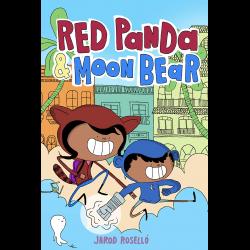 Illustration of two kids in red panda and bear hoodies in front of a cityscape. Illustration of two kids in red panda and bear hoodies in front of a cityscape.