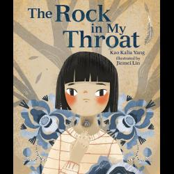 Young girl in front of floral design