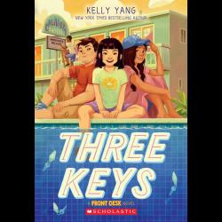 Illustration of three young people in front of a motel