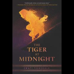 Tiger at Midnight Fiery shape of a woman on a roof