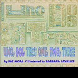 Uno, Dos, Tres: One, Two, Three Paintings of the words "Uno, Dos, Tres"