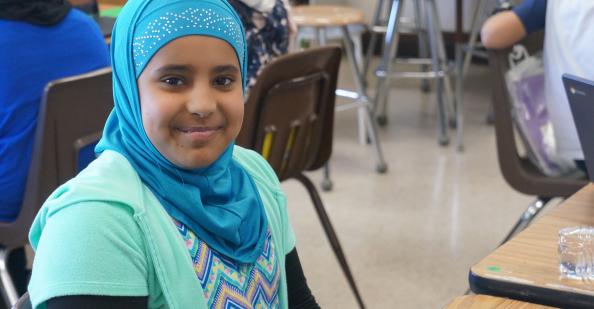 Student in headscarf