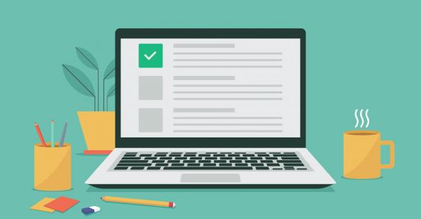 Computer quiz illustration