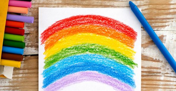 Drawing of a rainbow