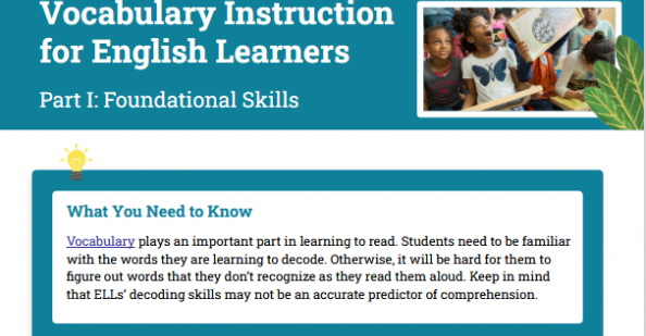 Vocabulary tip sheet