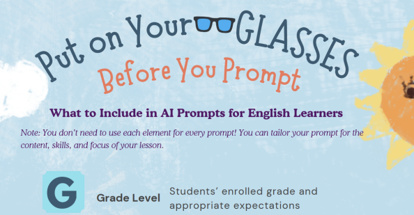 Put On Your GLASSES: Writing AI Prompts for ELLs Best of 2026: New Resources from Colorín Colorado