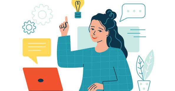 AI Resource Collection for Educators Teacher with laptop