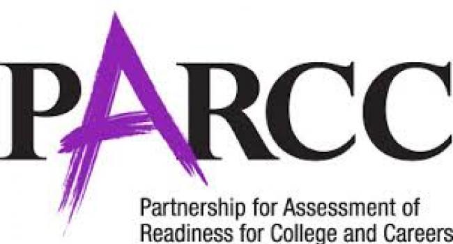 Black and purple Partnership for Assessment of Readiness for College and Careers logo.