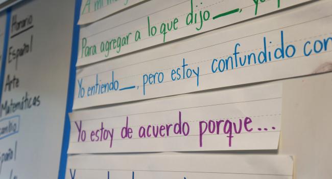 Spanish language writing prompts.